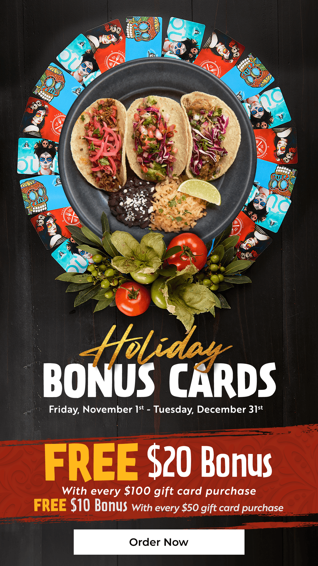 Holiday Bonus Cards